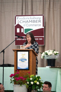Penny McBride, retired Chamber CEO, accepted the first (and newly renamed) Penny McBride Distinguished Service Award.